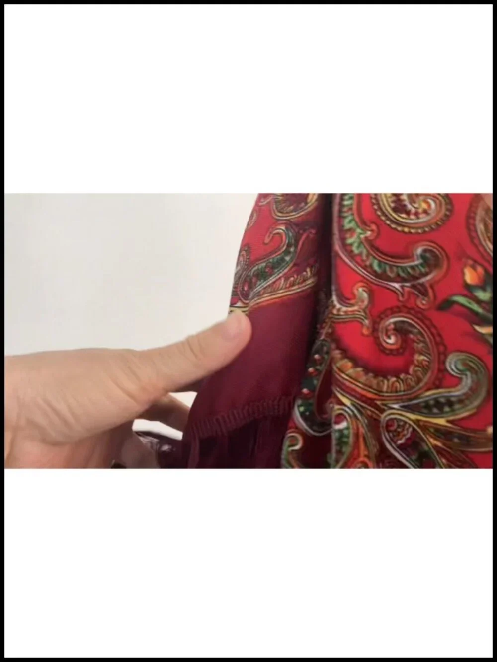 Women Fringed Shawl Wrap Retro Tassel Scarf Cotton Polyester Floral Large Square